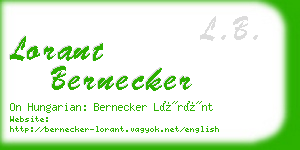 lorant bernecker business card